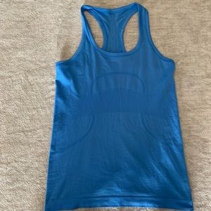 Lululemon Swiftly Tech Racerback Tank Top Full Length Size 6 Blue Nile
